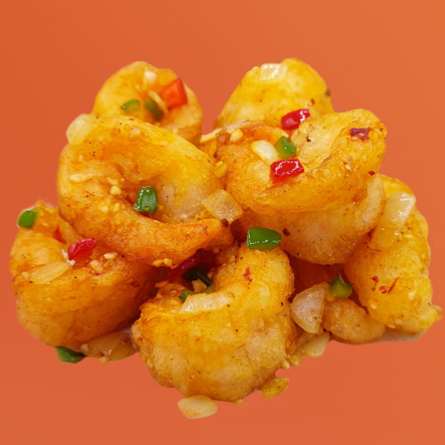 Golden Flower Salt and Pepper Butterflied Prawns